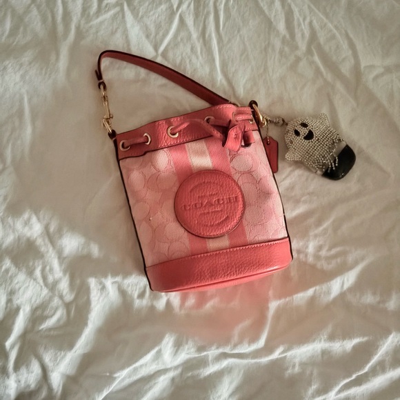 Coach Coral and Pink Mini Bucket Bag - Picture 1 of 2